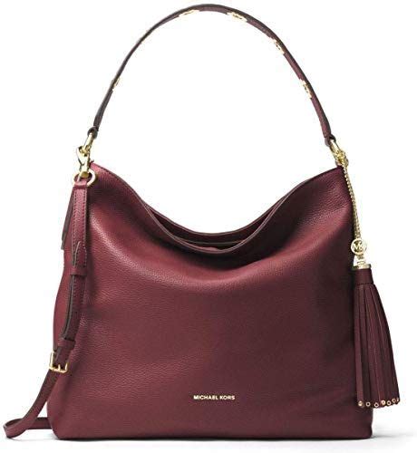 michael kors brooklyn grommet large|Brooklyn Large Pebbled Leather Shoulder Bag .